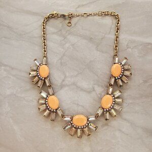 🧡 J.Crew Antique Rhinestones Crystal Pave Cluster Burst Statement Necklace 🧡